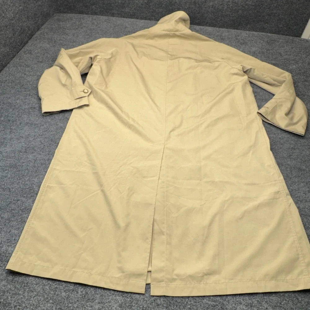 Vintage LL Bean Trench Coat Mens XL Tan Rain Overcoat Mac Jacket Oxford 0X723